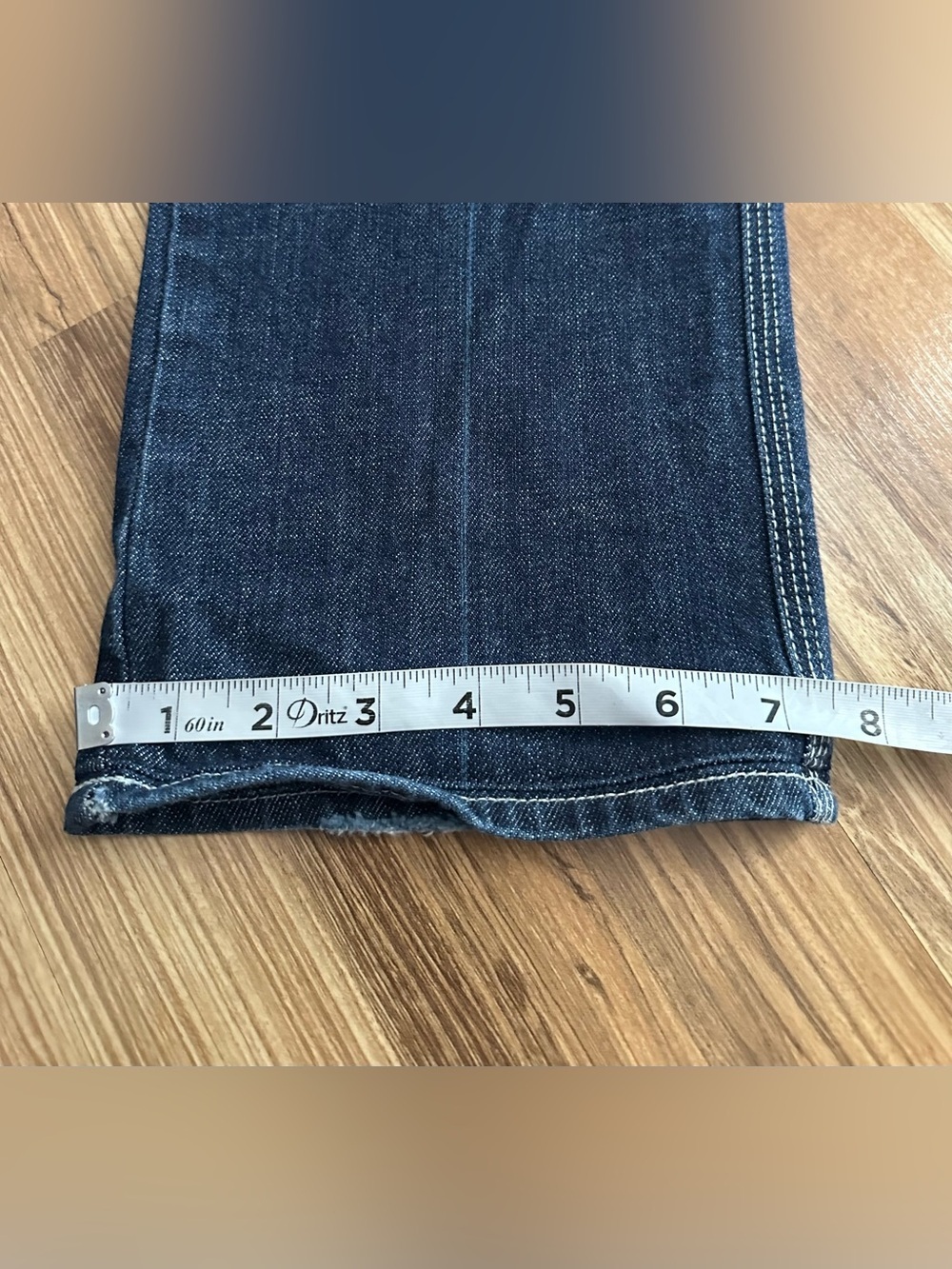 7 For All Mankind Colette Bootcut Jeans Low Rise Washed Blue Size 30 - Picture 9 of 11